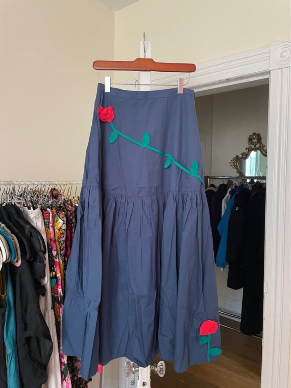 Samantha Pleet Persephone Skirt Climbing Rose Size 4